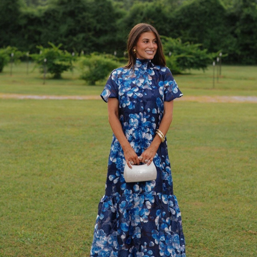 Sugarlips Blue Floral Maxi Dress